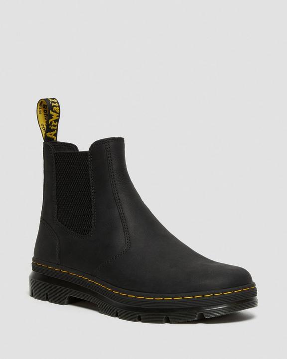 Embury Leather Casual Chelsea Boots - Black - Mens