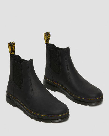 Embury Leather Casual Chelsea Boots - Black - Mens