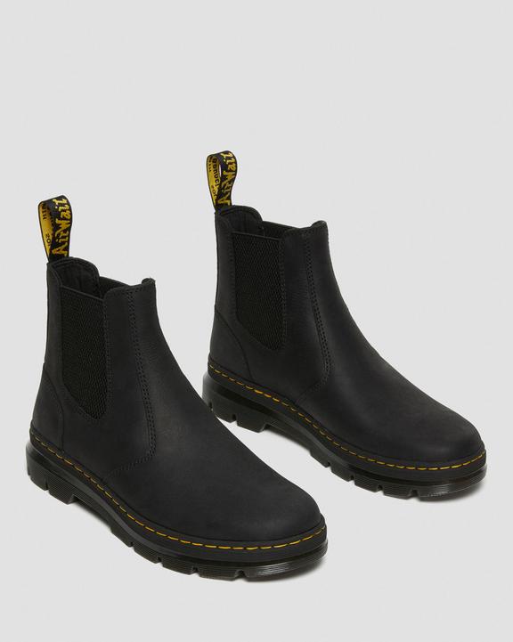 Embury Leather Casual Chelsea Boots - Black - Mens