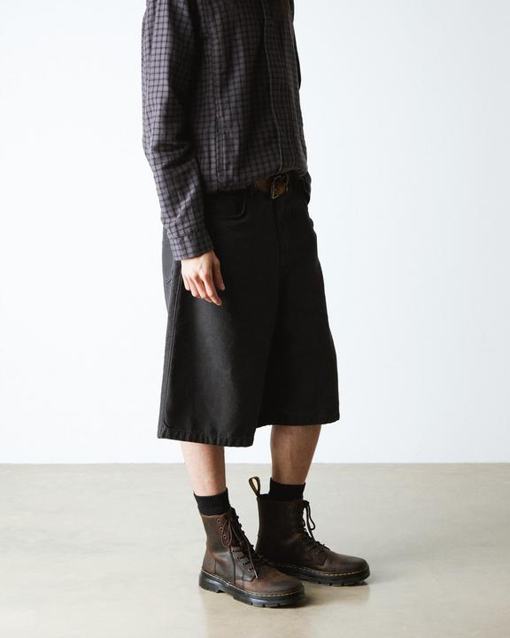 Dr. Martens Combs Crazy Horse Leather Casual Boots Brown - Mens