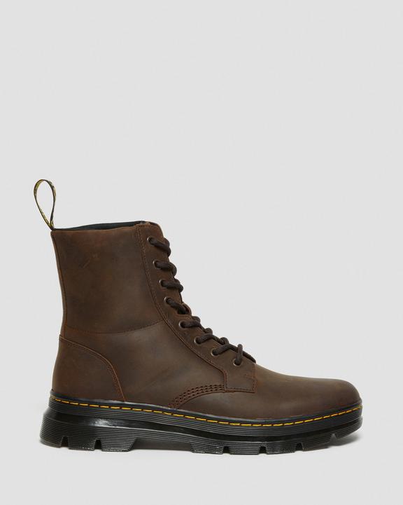 Dr. Martens Combs Crazy Horse Leather Casual Boots Brown - Womens