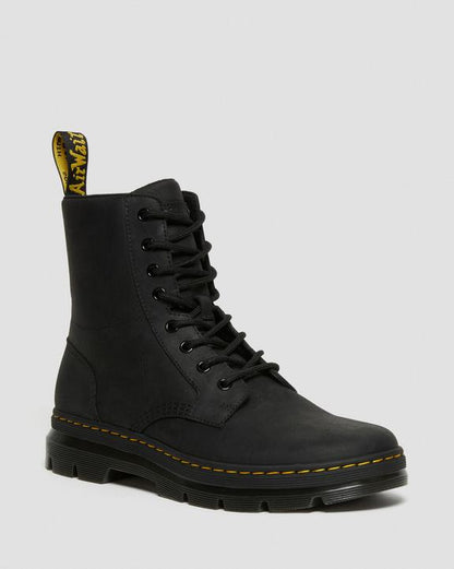 Dr. Martens Combs Leather Casual Boots Black - Mens