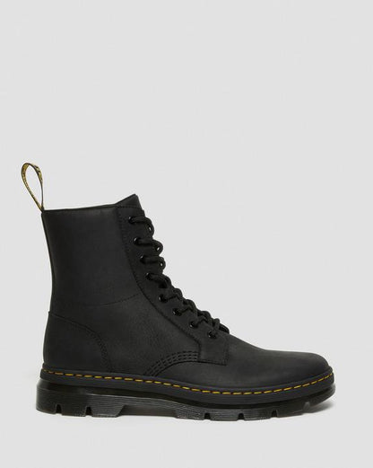 Dr. Martens Combs Leather Casual Boots Black - Womens