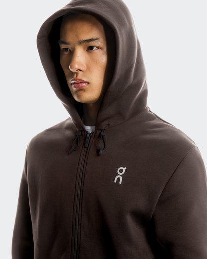 On Focus Tech Zip Hoodie Pebble