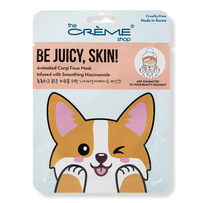 The Crme Shop Be Juicy, Skin! Animated Corgi Face Mask