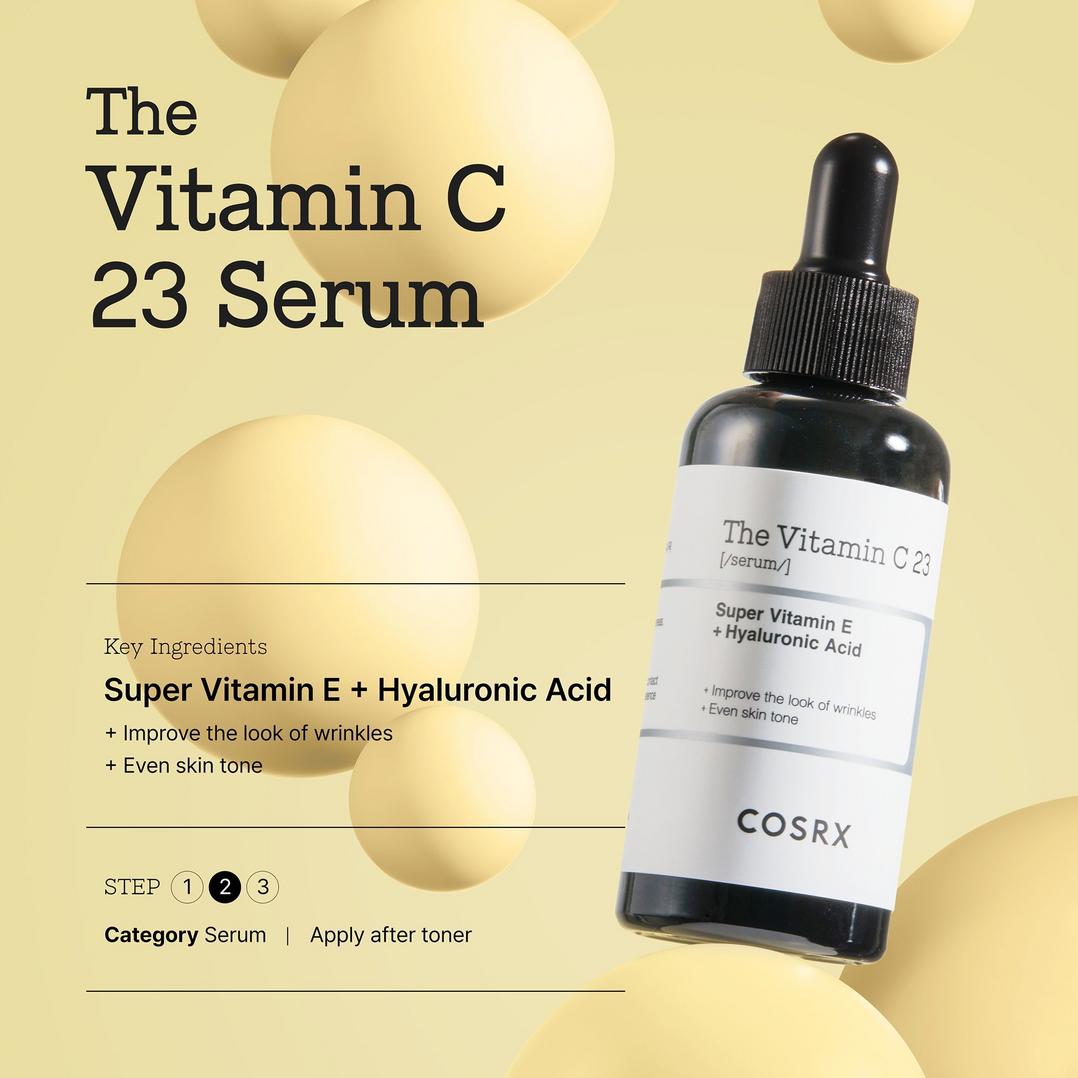 COSRX The Vitamin C 23 Serum with Super Vitamin E + Hyaluronic Acid