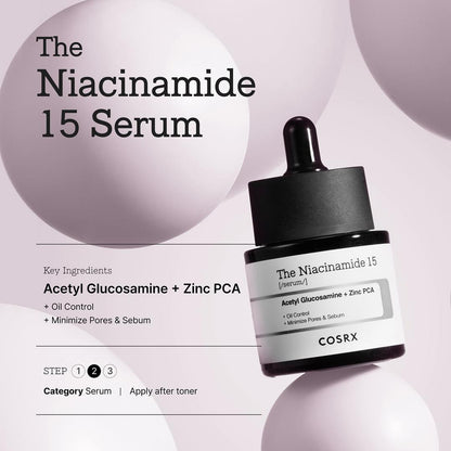COSRX The Niacinamide 15 Serum with Acetyl Glucosamine + Zinc PCA