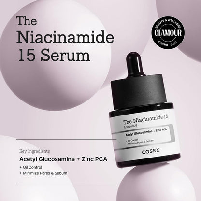 COSRX The Niacinamide 15 Serum with Acetyl Glucosamine + Zinc PCA