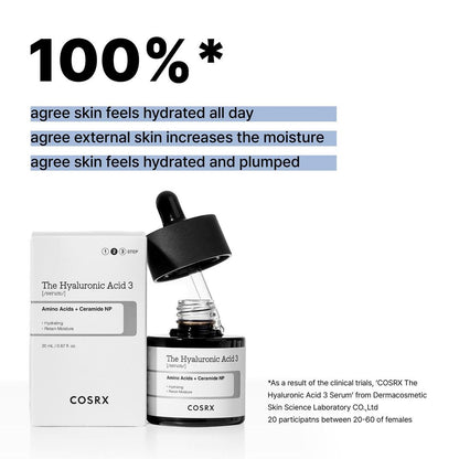 COSRX The Hyaluronic Acid 3 Serum with Amino Acids + Ceramide NP