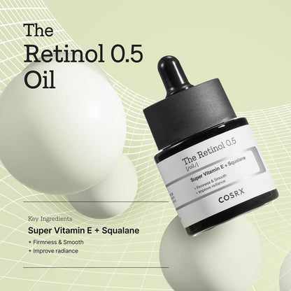 COSRX The Retinol 0.5 Oil with Super Vitamin E + Squalane