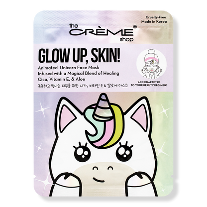 The Crme Shop Glow Up, Skin! Animated Unicorn Face Mask