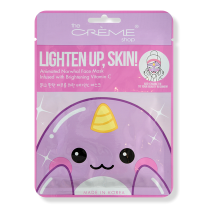 The Crme Shop Lighten Up, Skin! Animated Narwhal Face Mask - Brightening Vitamin C
