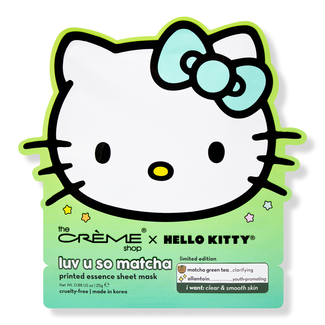 The Crme Shop Hello Kitty Luv U So Matcha Printed Essence Sheet Mask