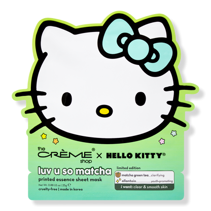 The Crme Shop Hello Kitty Luv U So Matcha Printed Essence Sheet Mask