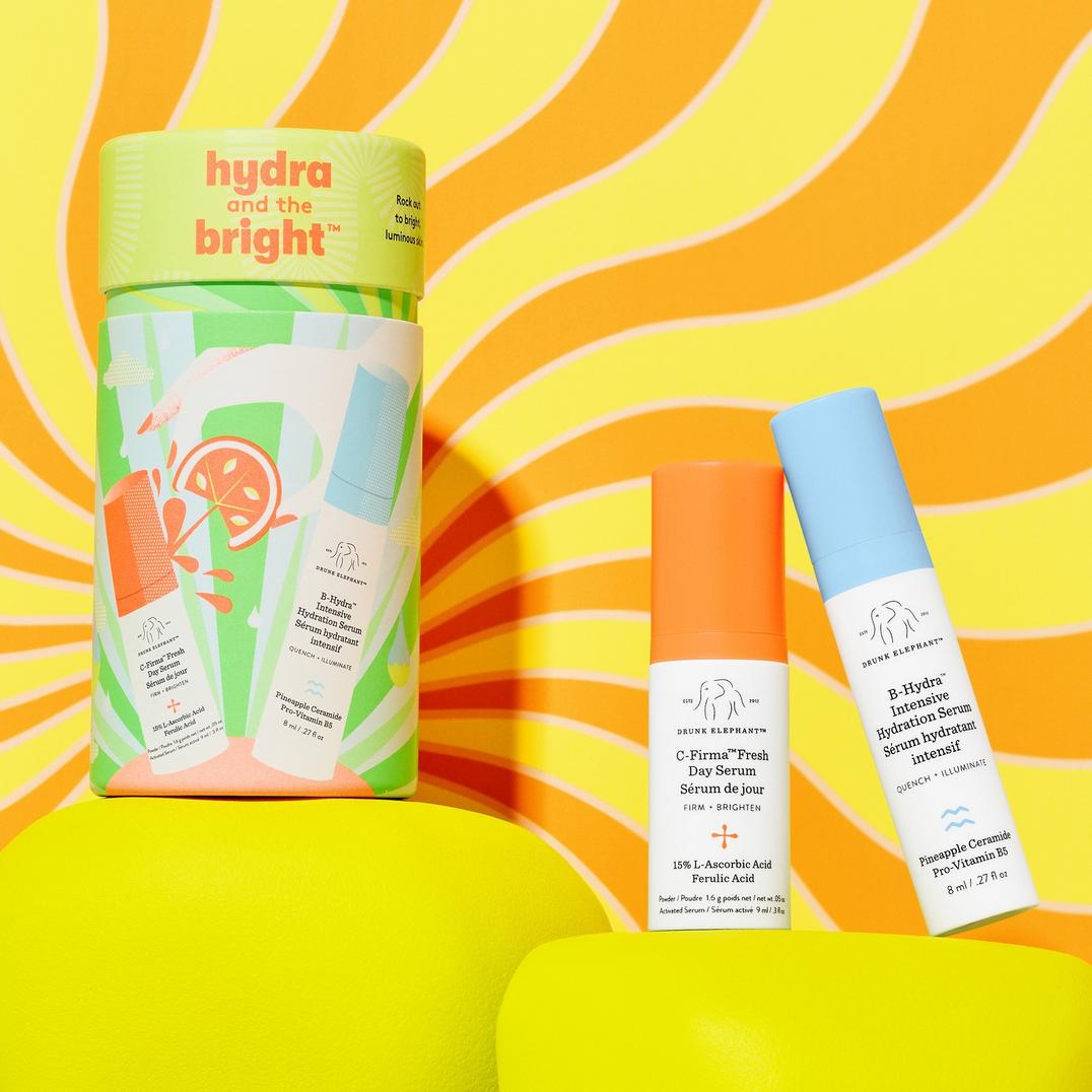 Drunk Elephant Hydra and the Bright Travel Size Duo