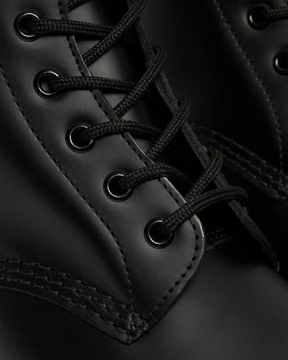 101 Yellow Stitch Smooth Leather Ankle Boots - Black - Mens