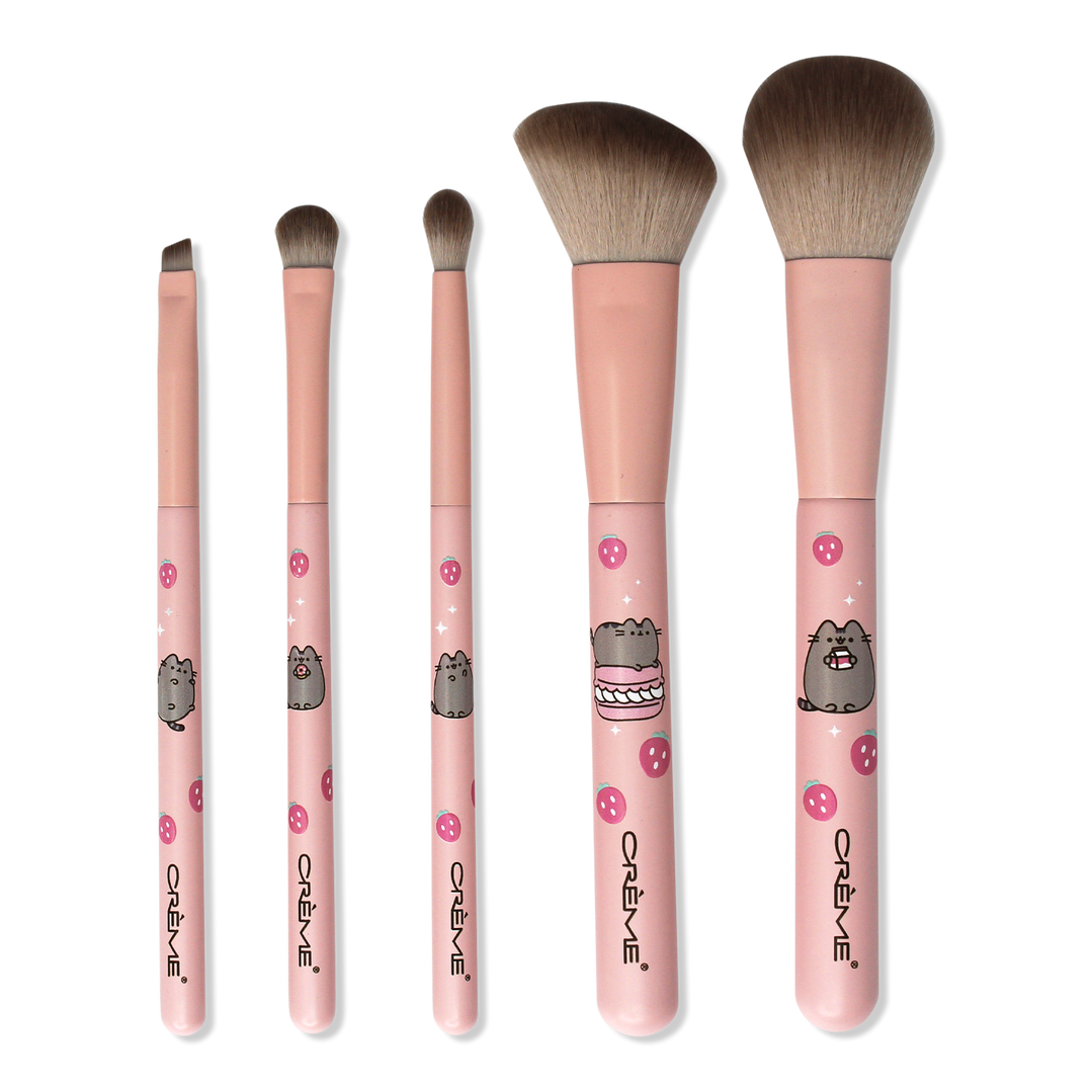 The Crme Shop Pusheen 5 Piece Makeup Brushes Sweet Strawberry