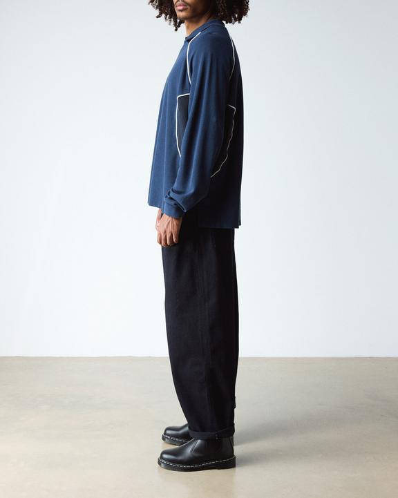 Dr Martens White Stitch Smooth Leather Chelsea Boots - Black