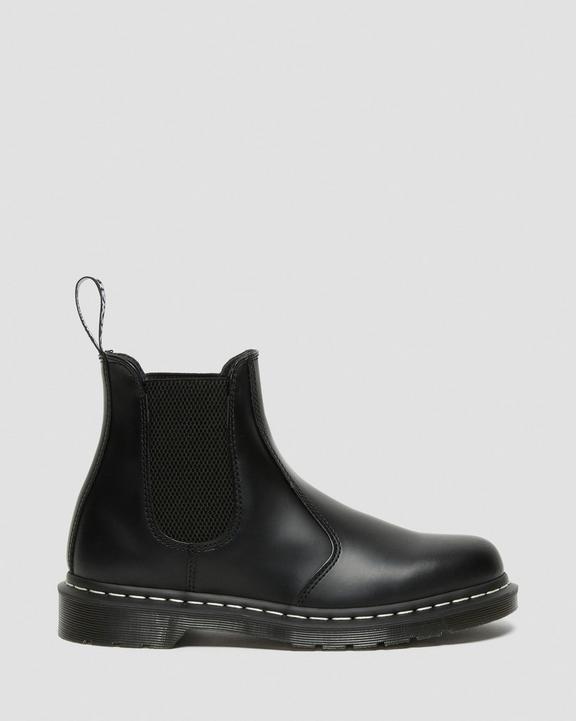Dr Martens White Stitch Smooth Leather Chelsea Boots - Black