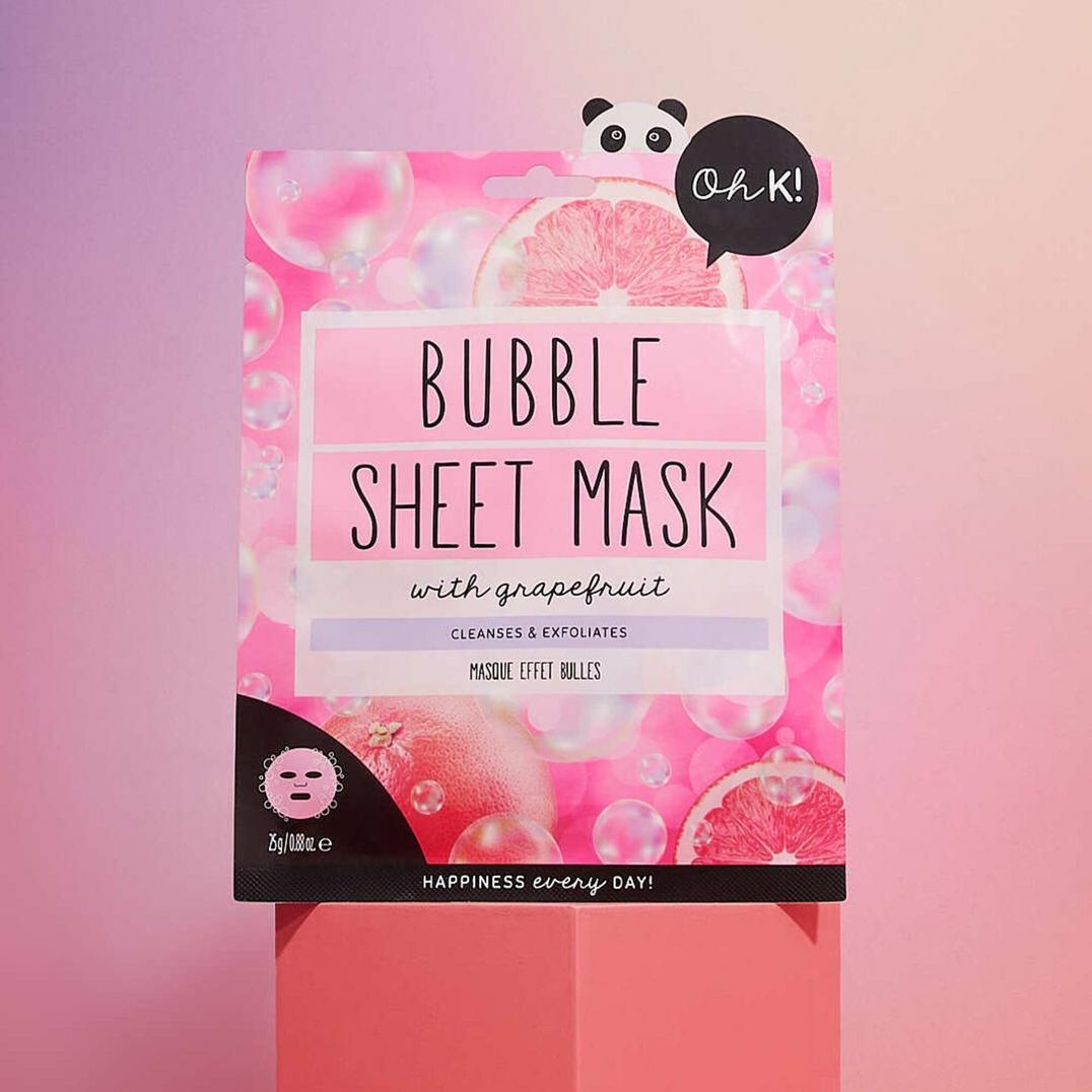 Oh K! Pink Bubble Sheet Mask with Grapefruit
