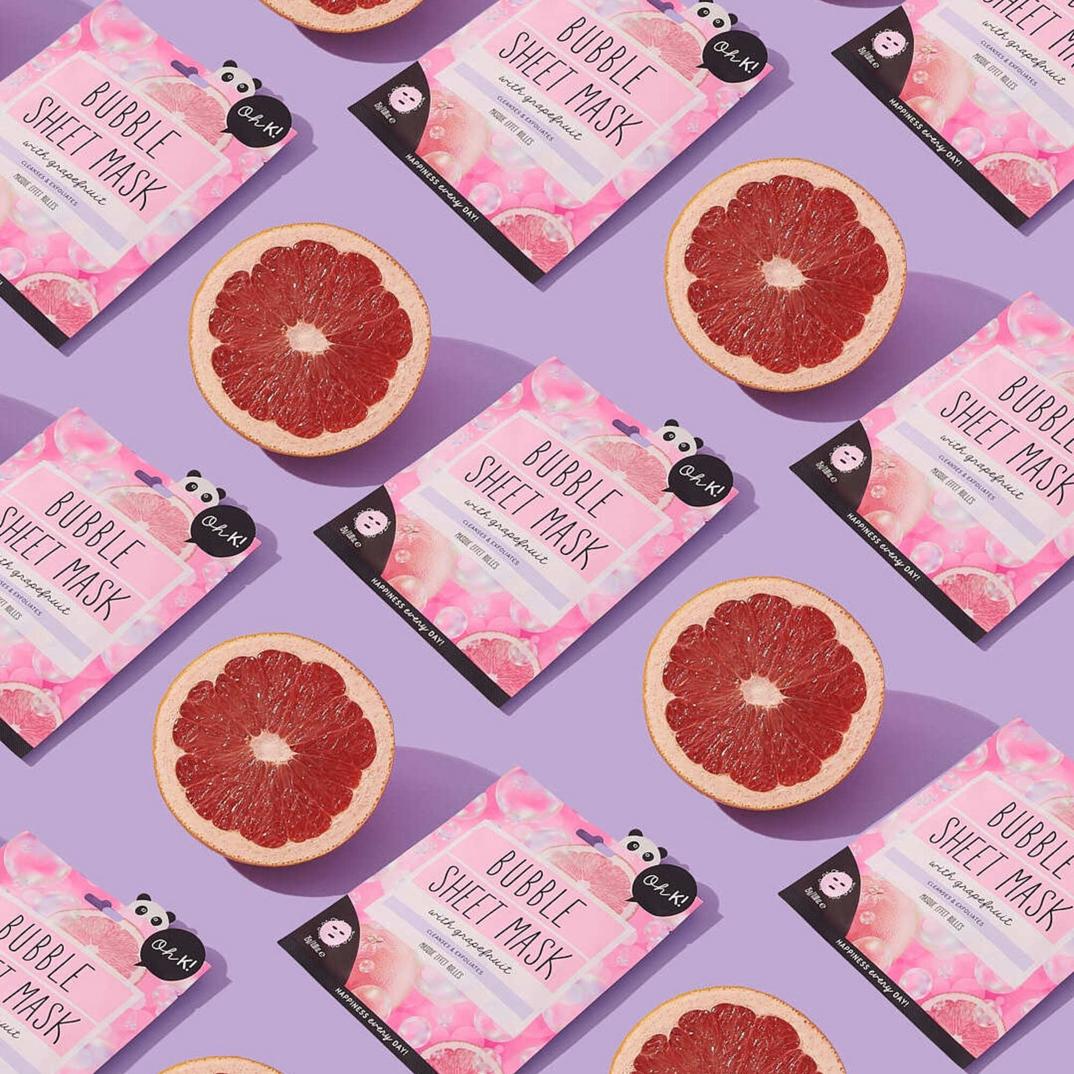 Oh K! Pink Bubble Sheet Mask with Grapefruit