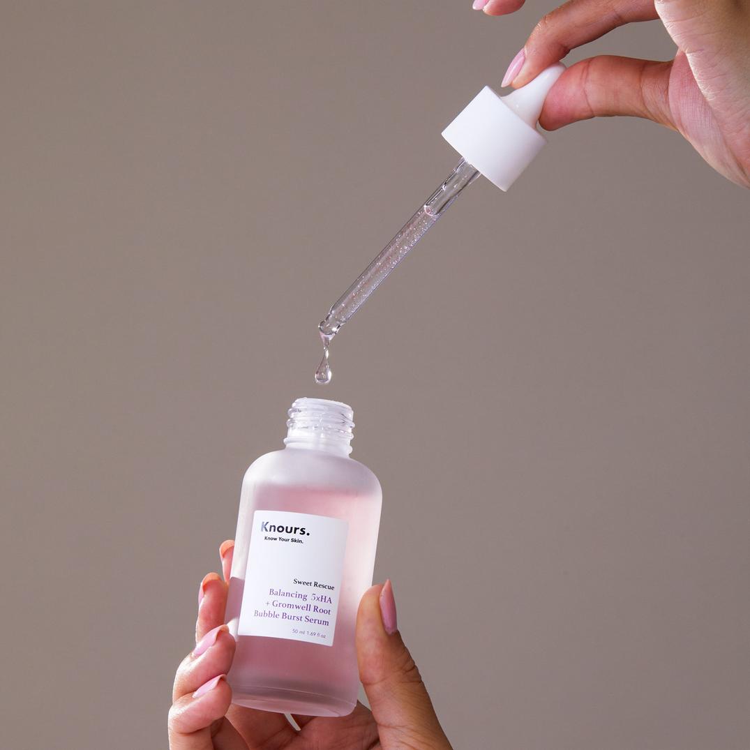 Knours. Balancing 5xHA + Gromwell Root Bubble Burst Serum