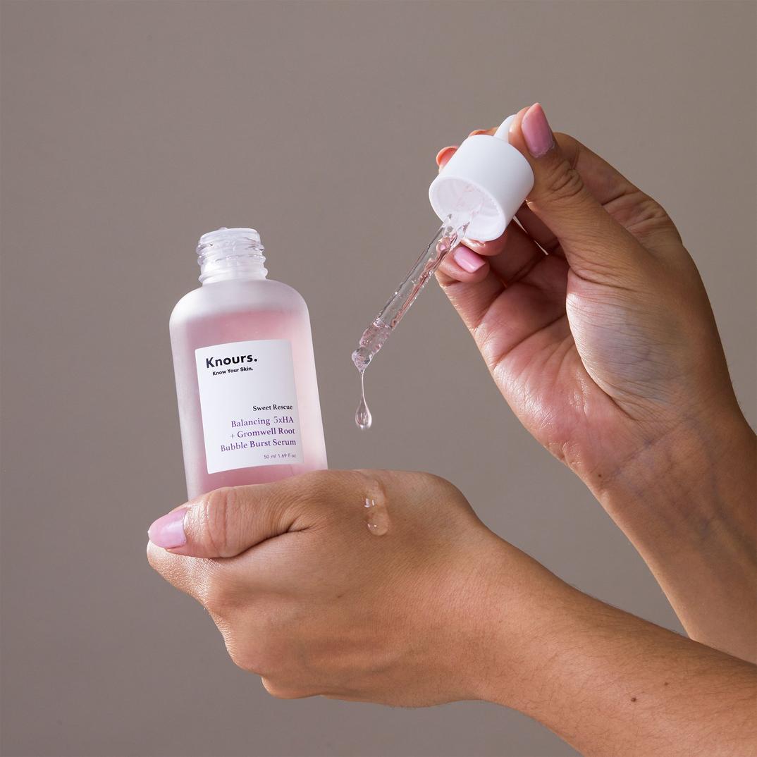 Knours. Balancing 5xHA + Gromwell Root Bubble Burst Serum