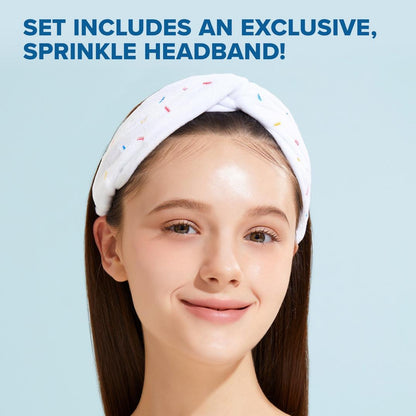 I Dew Care Sundae Scoop Ice Cream-Inspired Wash-Off Masks & Headband Set