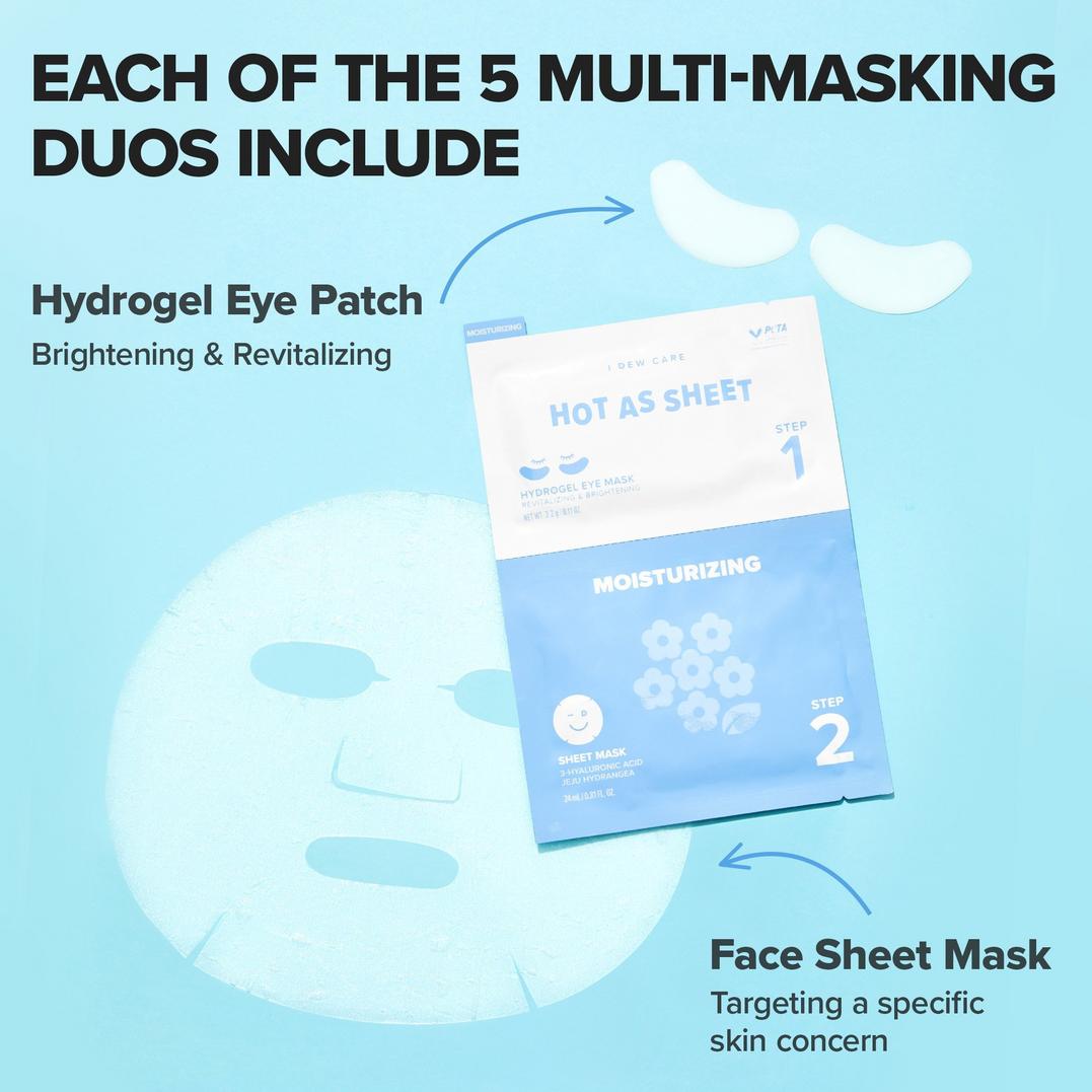I Dew Care Hot As Sheet 5-Day Eye & Face Multi-Masking Set