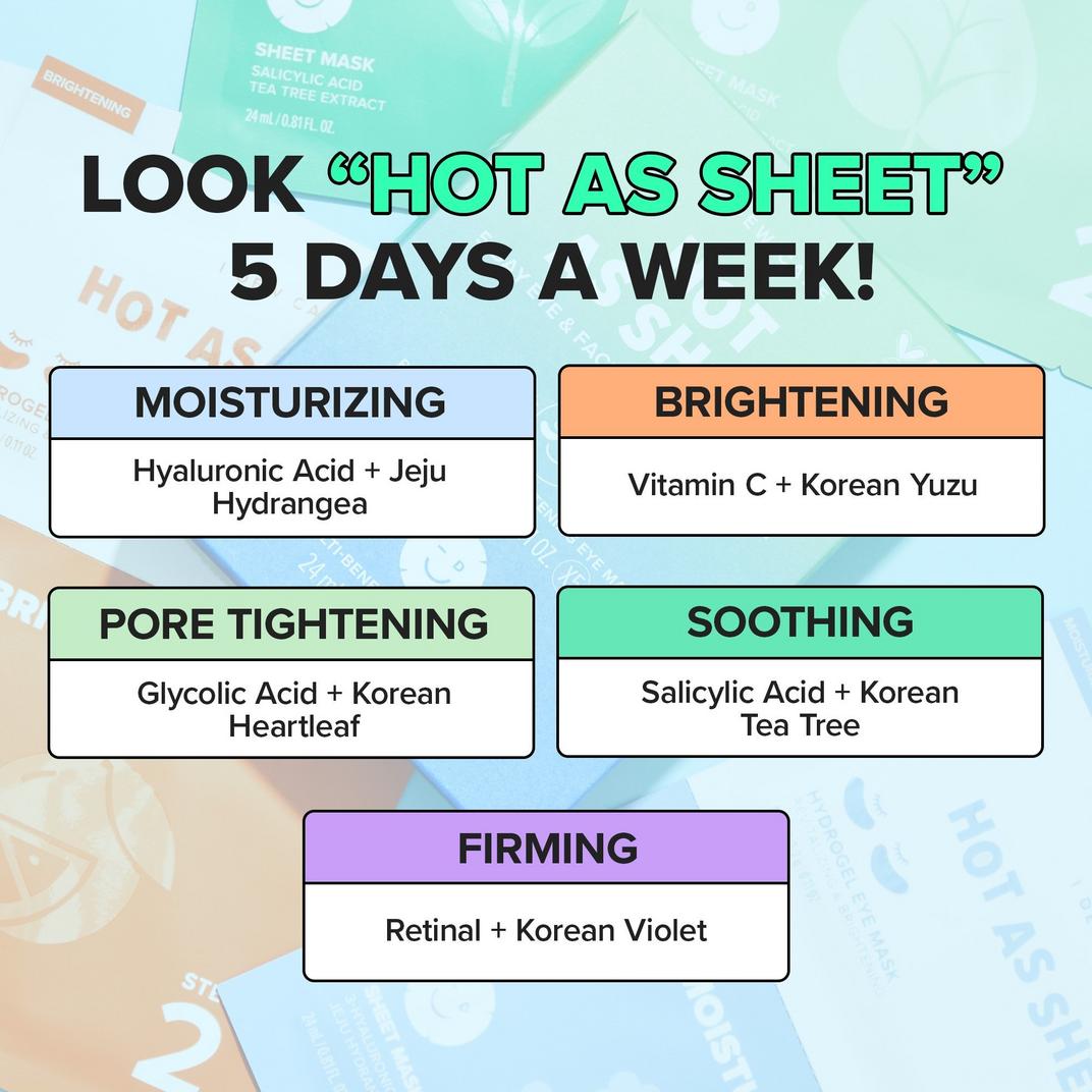 I Dew Care Hot As Sheet 5-Day Eye & Face Multi-Masking Set
