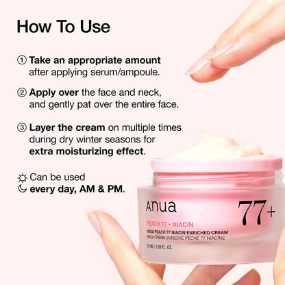 ANUA Peach 77 Niacin Enriched Cream