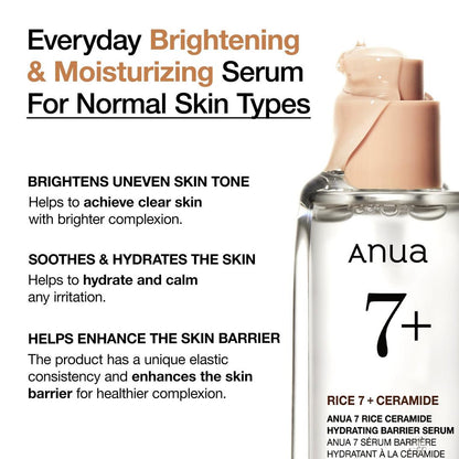 ANUA 7 Rice Ceramide Hydrating Barrier Serum