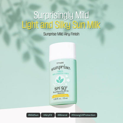 ETUDE Sunprise Mild Airy Finish Sun Milk