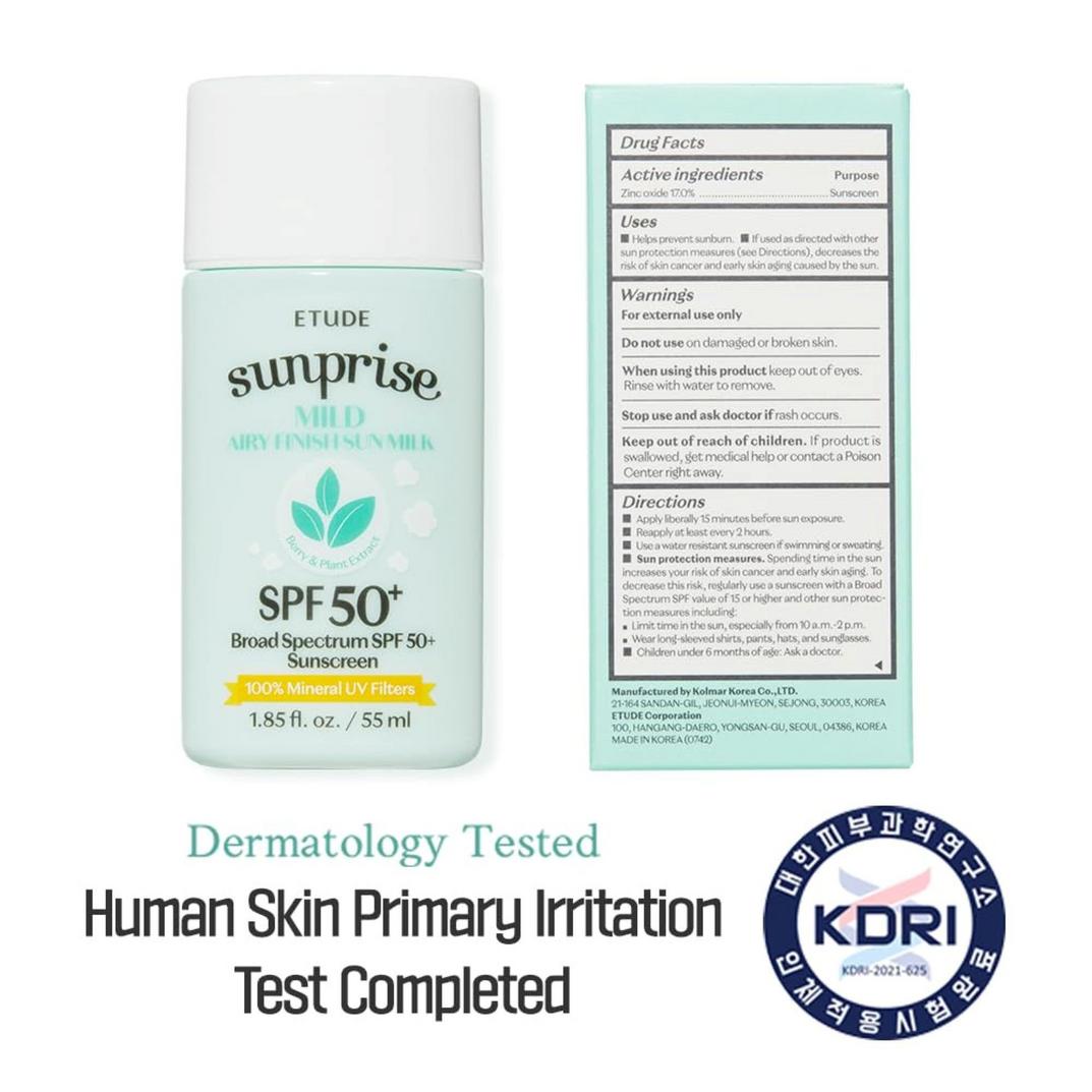 ETUDE Sunprise Mild Airy Finish Sun Milk