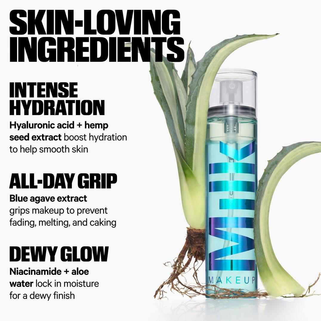 MILK MAKEUP Hydro Grip 12HR Dewy Setting Spray With Hyaluronic Acid + Niacinamide