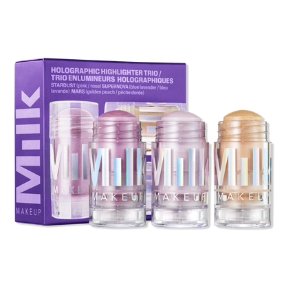 MILK MAKEUP Galactic Glow Holographic Highlighter Trio