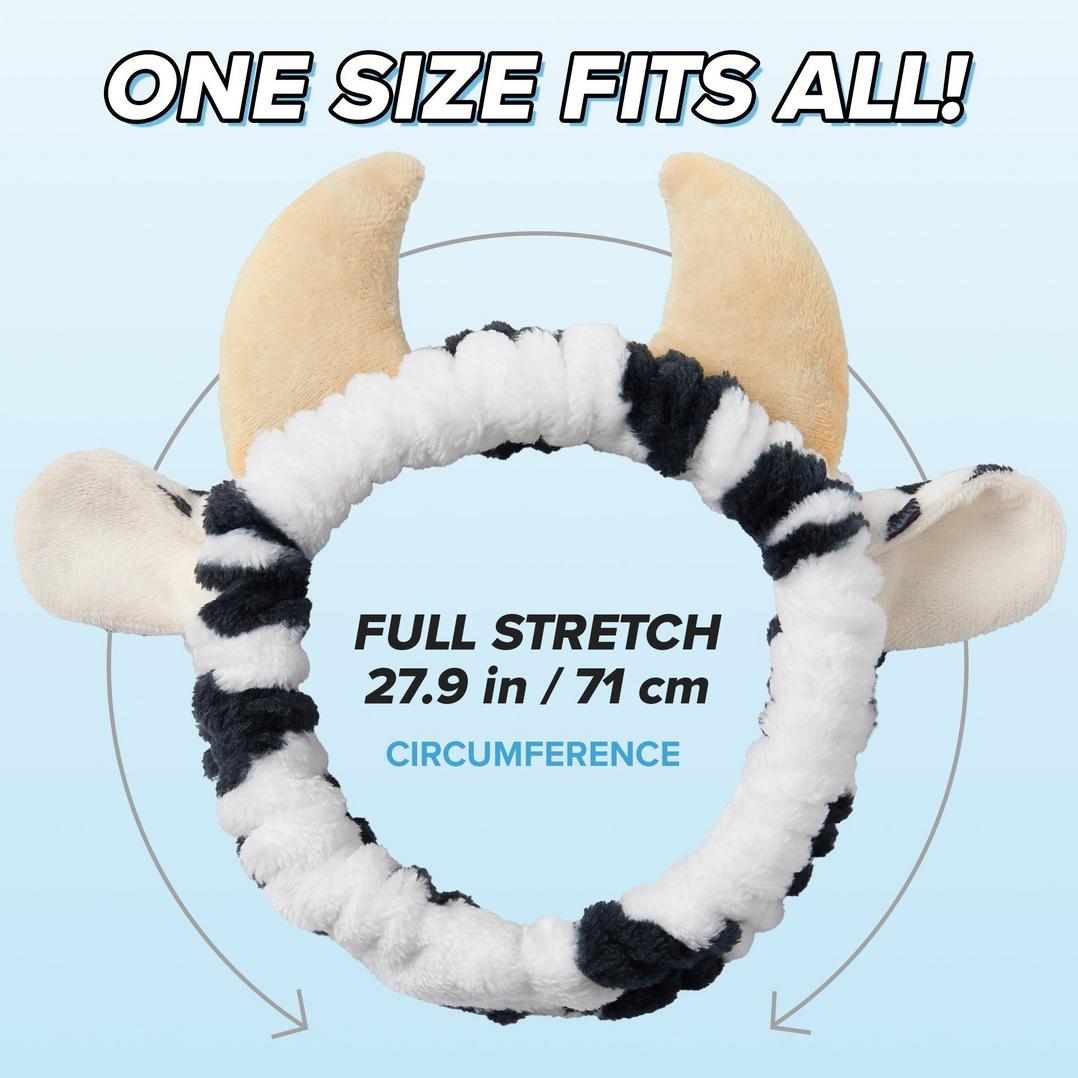 I Dew Care Cow Beauty Routine Spa Headband