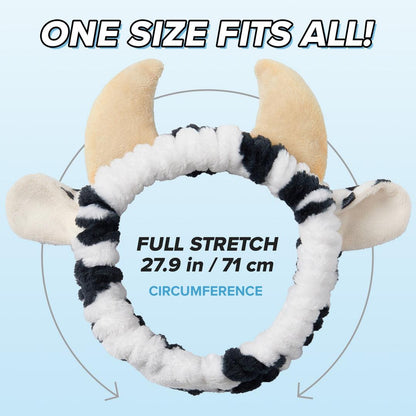 I Dew Care Cow Beauty Routine Spa Headband