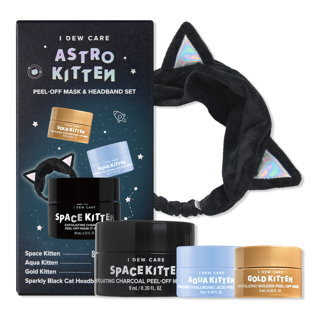 I Dew Care Astro Kitten Peel-Off Masks and Headband Set