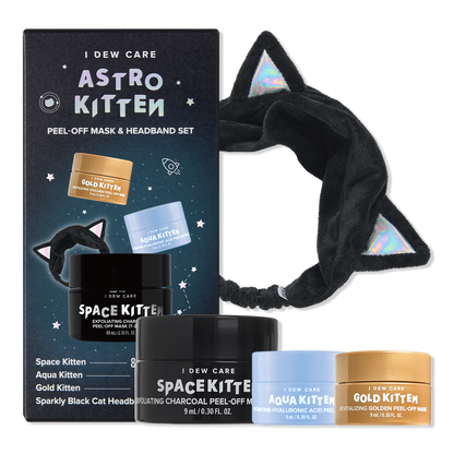 I Dew Care Astro Kitten Peel-Off Masks and Headband Set