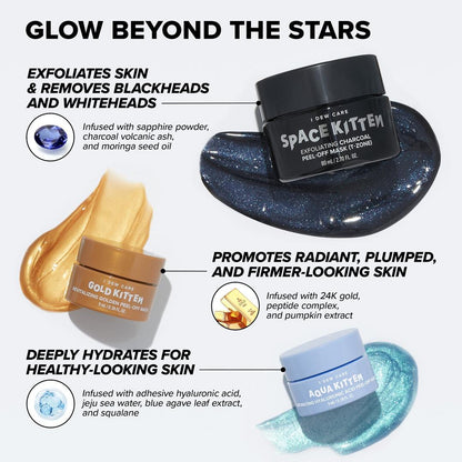 I Dew Care Astro Kitten Peel-Off Masks and Headband Set