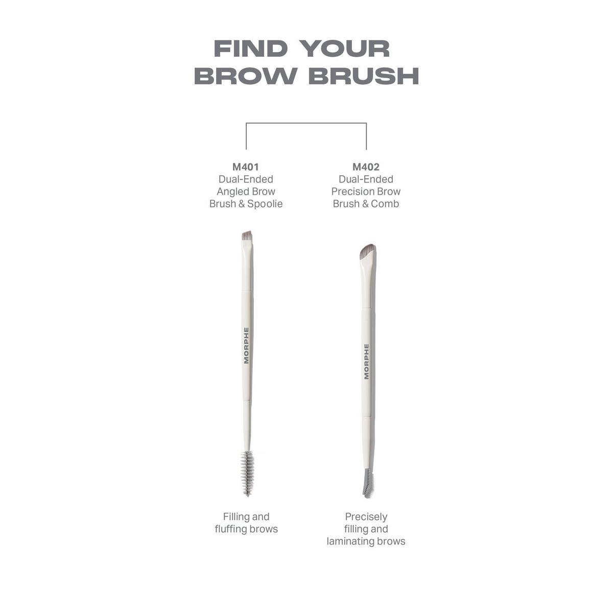 Morphe M402 Dual-Ended Precision Brow Brush & Comb
