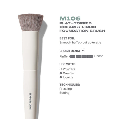 Morphe M106 Flat-Topped Cream & Liquid Foundation Brush