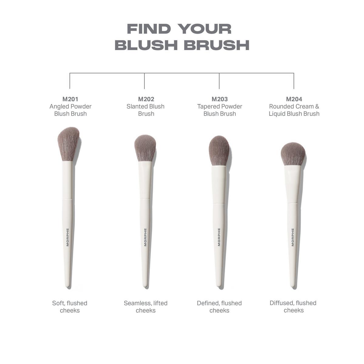 Morphe M204 Rounded Cream & Liquid Blush Brush