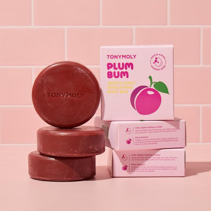 TONYMOLY Plum Bum AHA Body Buffing Bar
