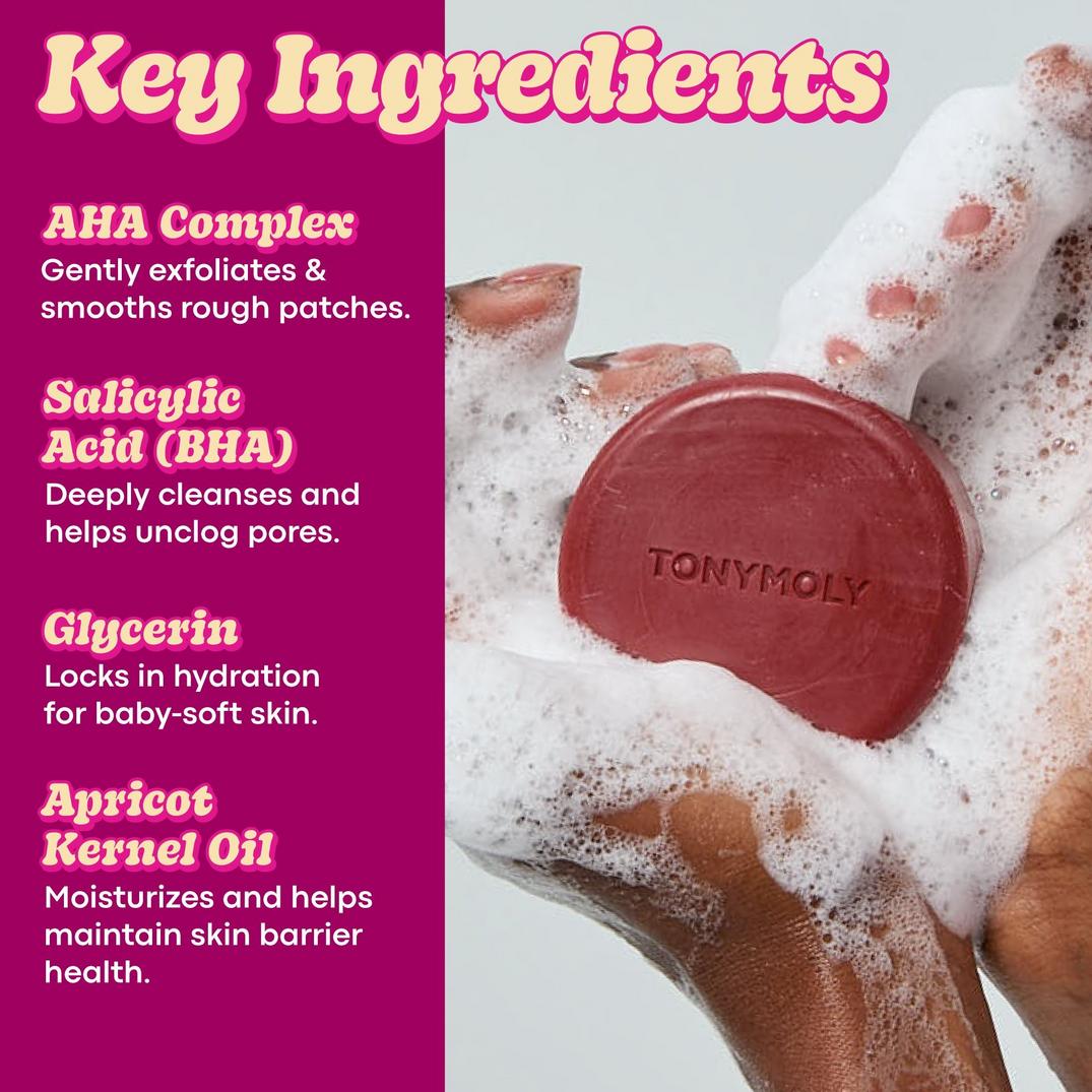 TONYMOLY Plum Bum AHA Body Buffing Bar