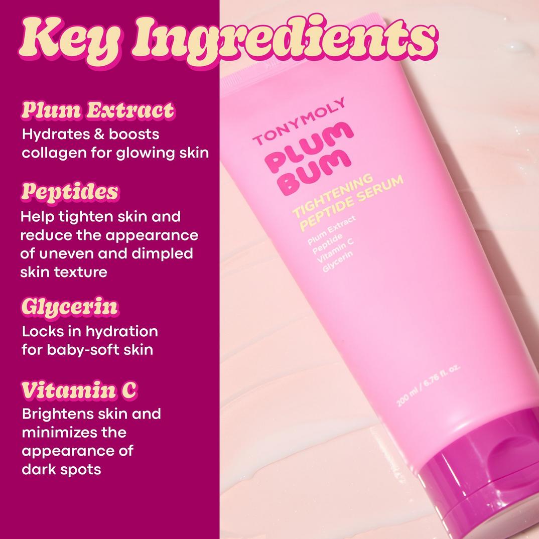 TONYMOLY Plum Bum Tightening Peptide Body Serum