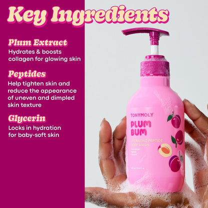 TONYMOLY Plum Bum Hydrating Peptide Body Wash