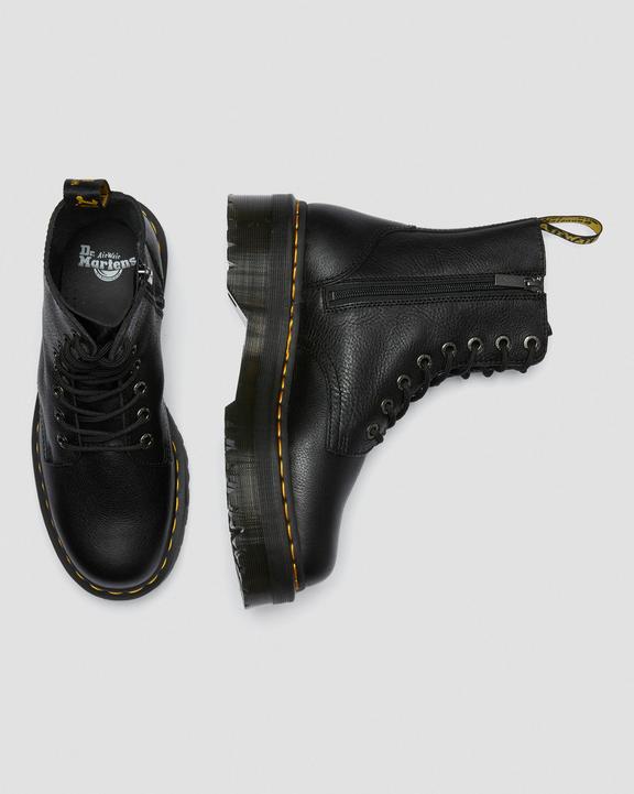 Dr. Martens Jadon Iii Boot Pisa Leather Platforms Black - Womens