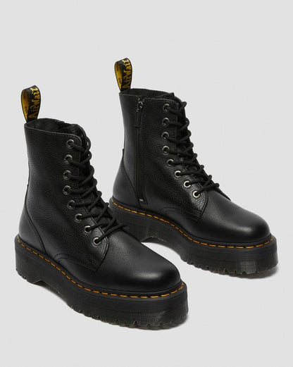 Dr. Martens Jadon Iii Boot Pisa Leather Platforms Black - Womens